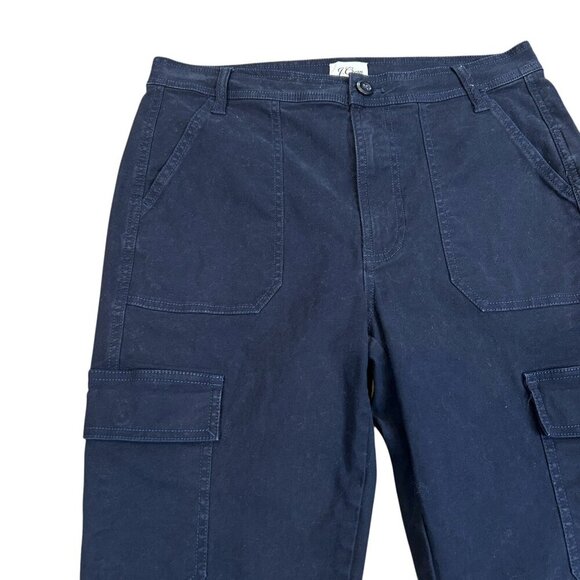 J Crew Navy Blue Cargo Ankle Pants Size 27T - Picture 3 of 10